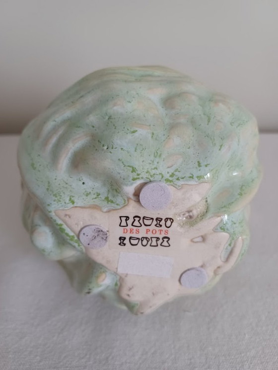 Image 1 of Original Des Pots - Jarrón detallado - carbón - verde menta