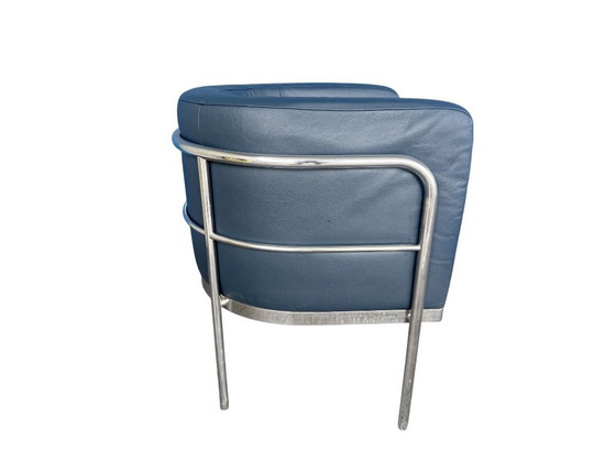 Image 1 of Zanotta Onda fauteuil in zwart leer van De Pas, D'Urbino & Lomazzi, 1985