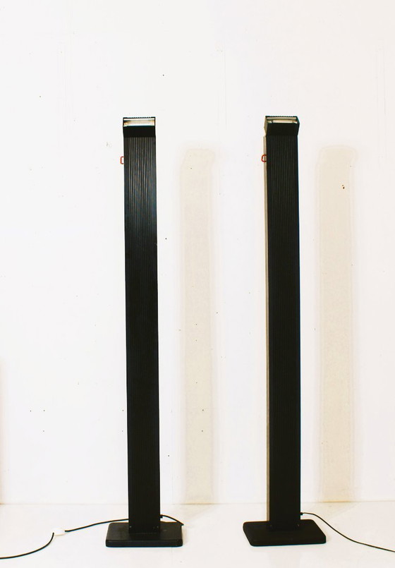 Image 1 of Pair of Vintage Italian Zagar floor  lamps by Silvio Carpani for Stilnovo, 1970s