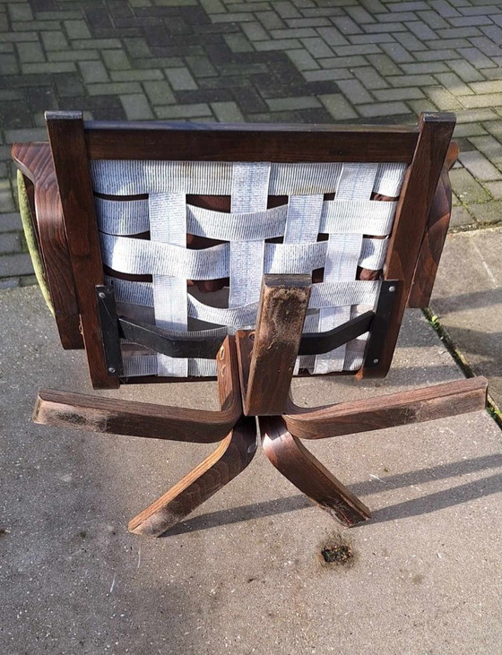 Image 1 of Set van 2 vintage 70'r design draaistoelen, fauteuil.