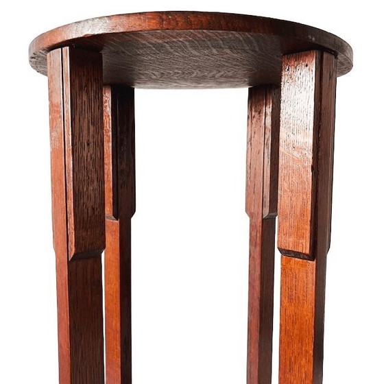 Image 1 of Vintage art deco plant table Amsterdam School side table 1930s