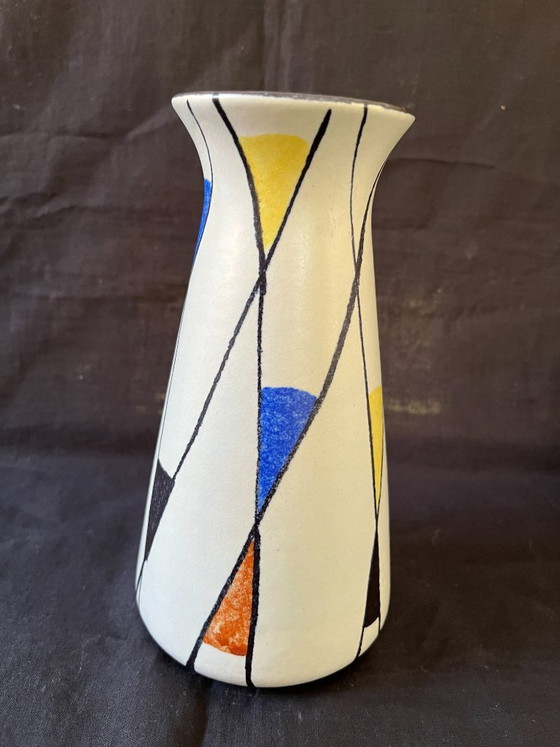 Rare Mid Century Modern Zeller Keramik 4pc Set Georg Schmider 1818 Decor Vases – zeller Georg Schmider (photo 24 of 25)