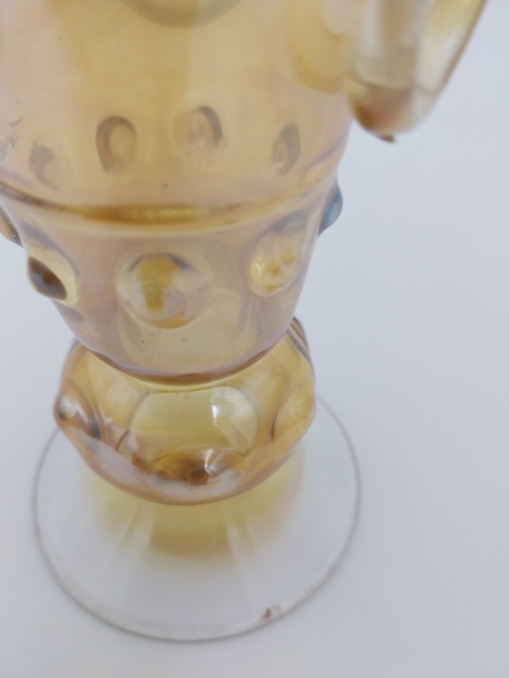 Image 1 of 1 x vaso anular de vidrio amarillo 1900