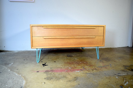 Aparador bajo de WK Furniture de los años 60, cómoda vintage