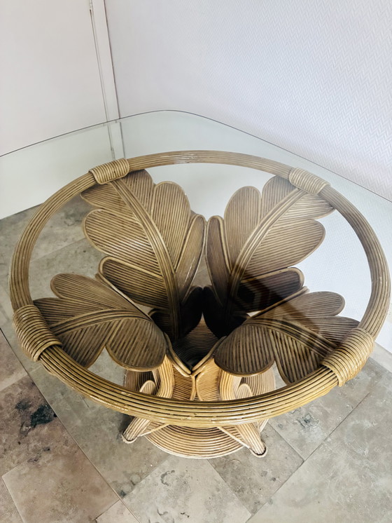 Image 1 of ITALIAN PENCIL REED BELLFLOWER DINING TABLE, 1970s