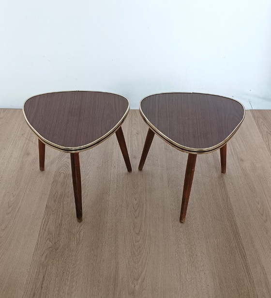 Image 1 of Conjunto de dos mesas auxiliares de los años cincuenta
