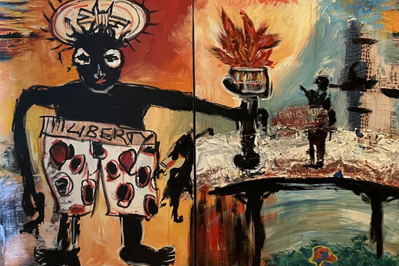 Image 1 of Bernard Bieling " STATUE DE LIBERTÉ " 100x70 cm.