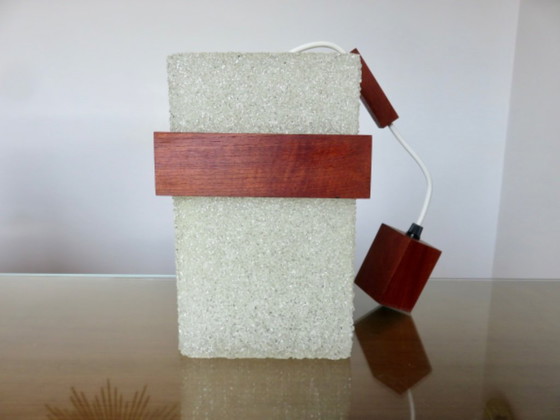 Image 1 of Par de lámparas colgantes escandinavas de plexiglás y teca, 1970