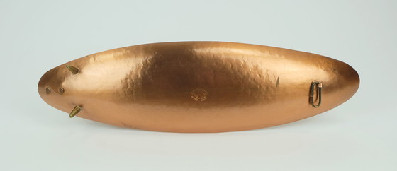 Image 1 of Excepcional candelabro de pared grande de mediados de siglo, de cobre martillado, de los años 50 y 60