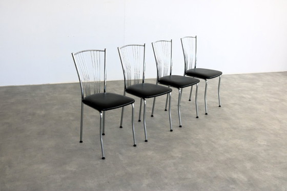 Image 1 of 4x vintage eetkamerstoelen 