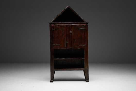 Image 1 of Volkskunst-Schrank, Frankreich, 19. Jahrhundert