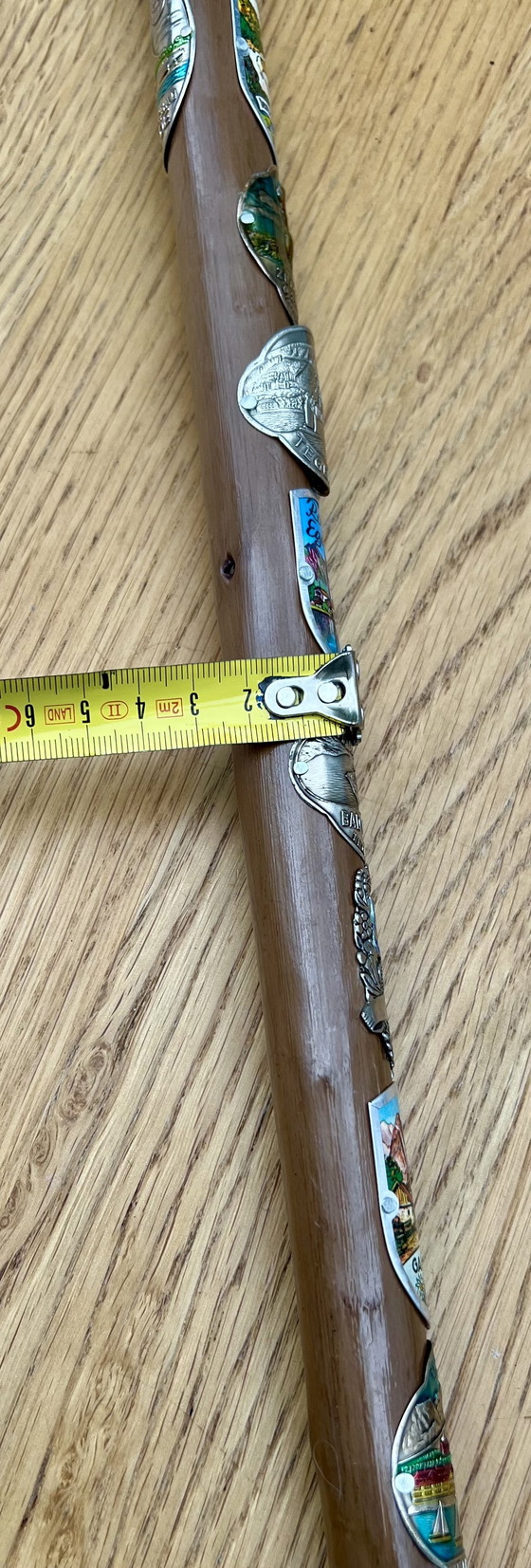 Image 1 of Two nostalgic walking sticks with enameled coats of arms from all over Europe