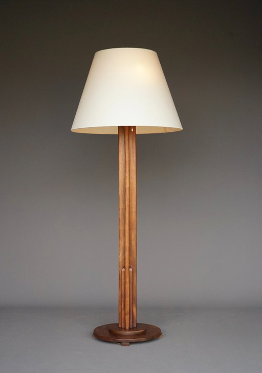 Monumentale Amsterdamse School, Art Deco staande lamp uit de jaren 30