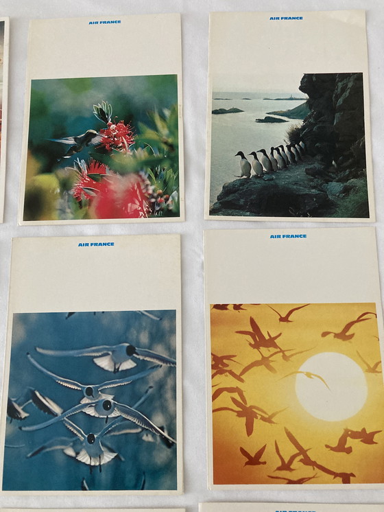 Image 1 of 11 vintage AIR FRANCE menu 80’S PARIS DAMASCUS LOS ANGELES DAKAR MONTEVIDEO 