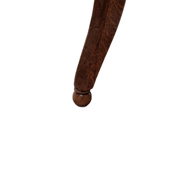 Image 1 of Sillón Art Déco de roble con tapizado rojo, años 20