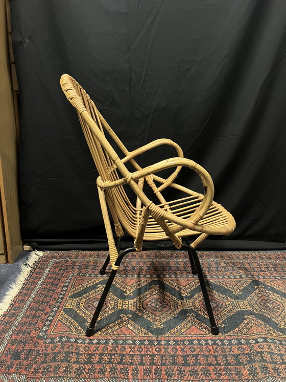 Image 1 of Vintage rotan fauteuil - Rohe Noordwolde 