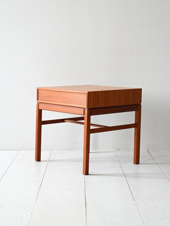 Image 1 of Teakhouten nachtkastje "Casino" van Engström & Myrstrand voor Tingströms