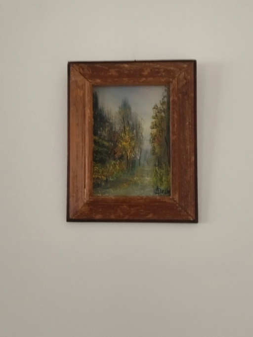 Klein schilderij in impressionistische stijl