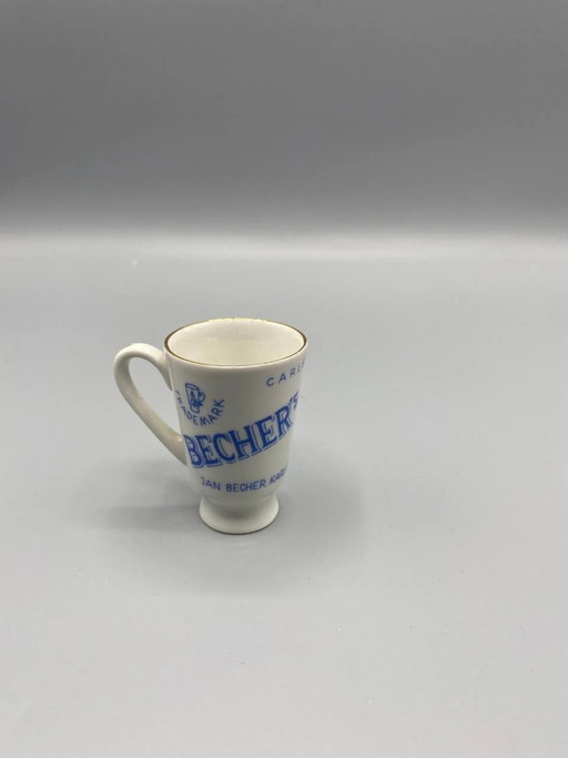 Becherovka Promotional Porcelain Miniature Liqueur Cup, Jan Becher Karlovy Vary – decoratieve objecten (photo 2 of 4)