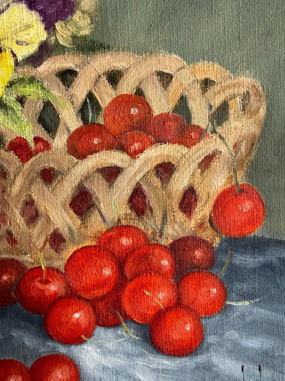 Antique painting, oil on canvas, signed – Paintings & Drawings, Wood (photo 3 of 10)