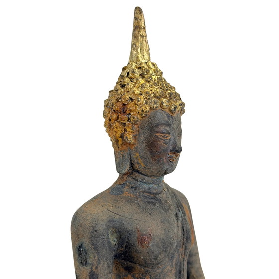 Buda Ayutthaya de bronce dorado – Tailandia, siglos XVII-principios del XVIII – Esculturas, Bronze (photo 5 of 11)