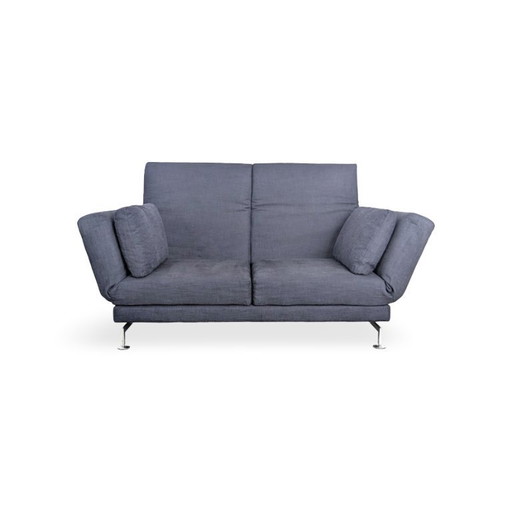 Originele Brühl Moule Sofa, tweezitsbank, zwart design.