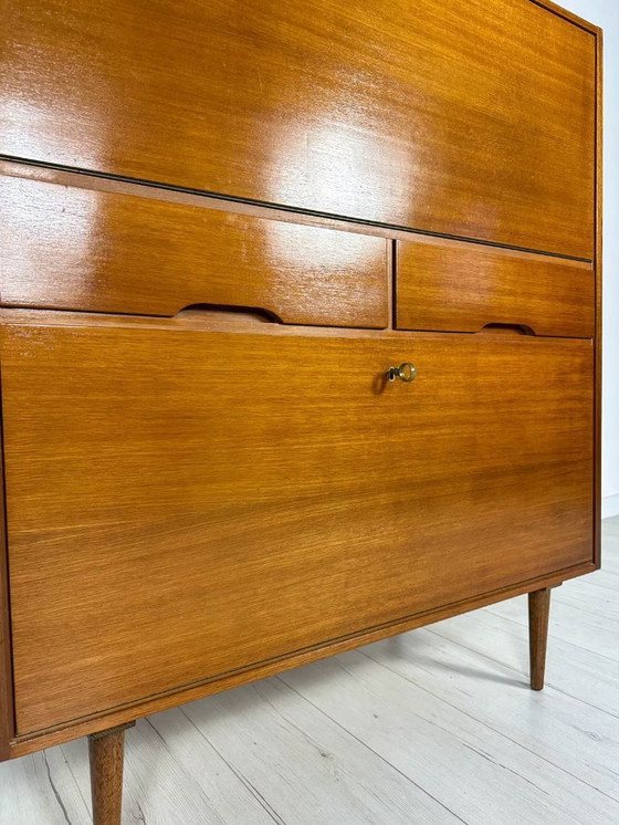 Image 1 of Vintage Minimalistic Walnut Cabinet Secretary 60s