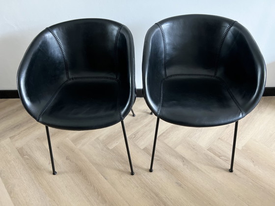 Image 1 of Set di 4 poltrone Feston – nere – in ottime condizioni