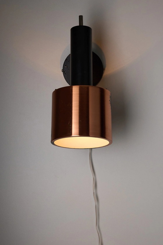 Copper and Black Metal Wall Sconce, Scandinavia – Wall lights, Scandinavian (photo 3 of 12)
