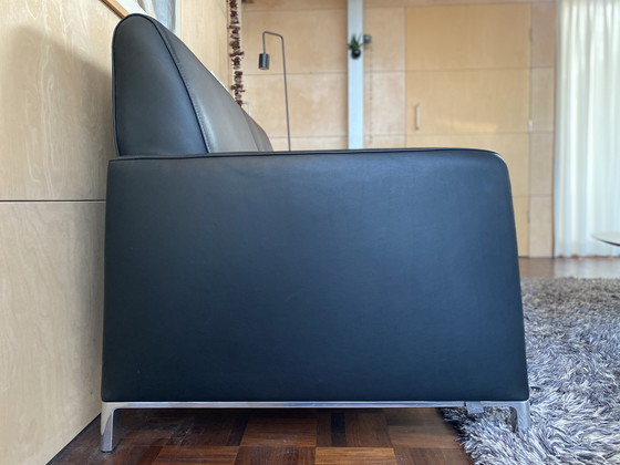 Image 1 of Leolux Felizia 2,5 Zits Bank, Leder Noli 100 Carbone