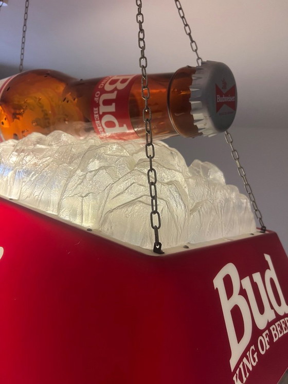 Image 1 of Lampada a sospensione Budweiser – iconica lampada a sospensione vintage xxl da bar e piscina in 3D