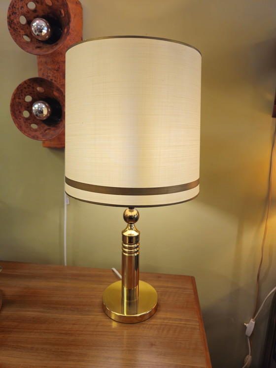 Image 1 of Vintage Messing Tafellamp Bureaulamp Lamp 