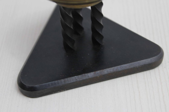 Image 1 of Candeliere modernista in metallo e ottone, 1970