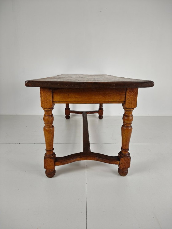 Image 1 of French Antique Oak Farmhouse Table – 20th Century