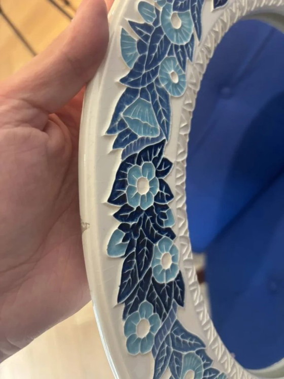 Specchio in ceramica floreale fatto a mano (photo 5 of 10)