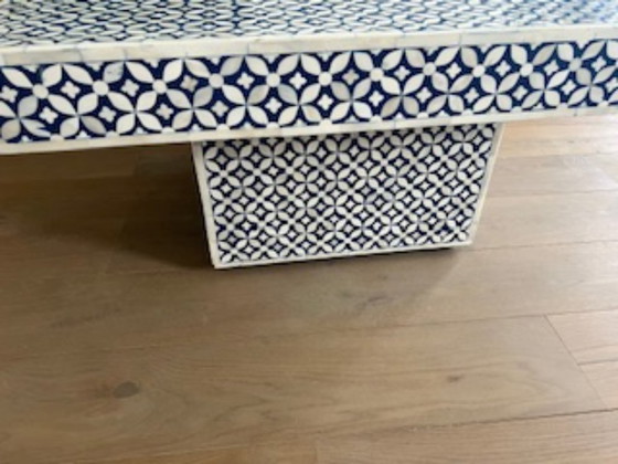 Image 1 of Antique Indian bone inlay coffee table