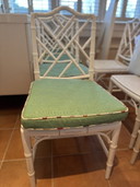 Ensemble de 6 chaises de salle à manger vintage Chippendale en faux bambou « Jonathan Adler »