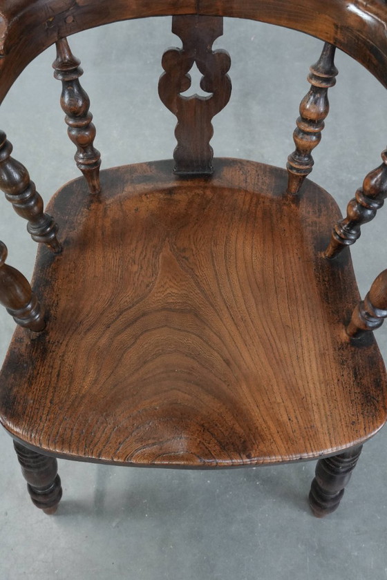 Image 1 of Antiker englischer Windsor-Stuhl mit hoher Rückenlehne aus dem 18. Jahrhundert