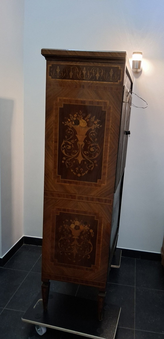 Antieke Italiaanse Barkast Louis XVI-Stijl – Drankenkasten, Glass, Wood (photo 5 of 15)