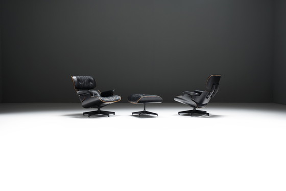 Image 1 of Vintage Eames Lounge Chairs & Ottoman 1971 - Ray & Charles Eames - Herman Miller