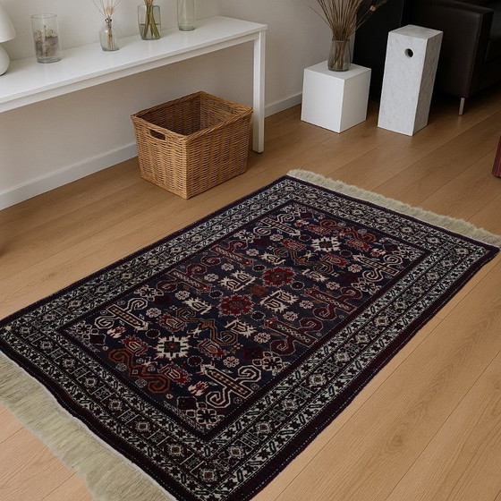 Image 1 of Seltene afghanische Decke – 210 x 140 cm – 100 % Wolle – handgeknüpft