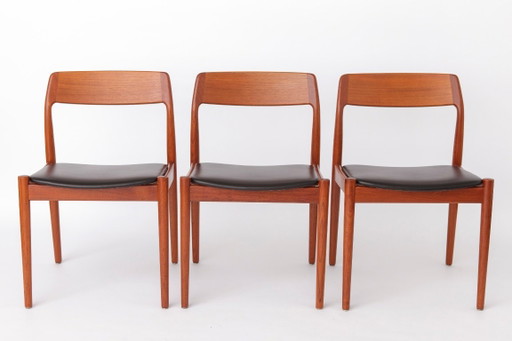 Lot de 4 Chaises de salle à manger danoises en teck par Scantic Møbelværk, Mid-Century Modern, années 60 (photo 2 of 10)