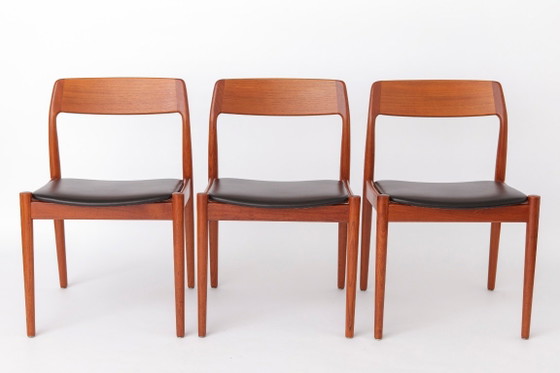 Lot de 4 Chaises de salle à manger danoises en teck par Scantic Møbelværk, Mid-Century Modern, années 60 (photo 2 of 10)