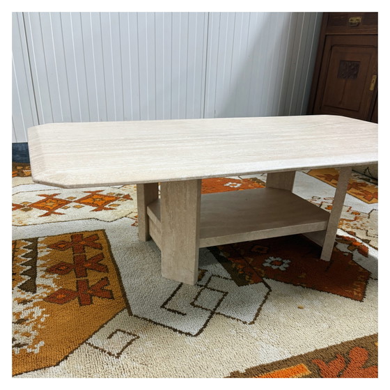 Image 1 of Travertine coffee table