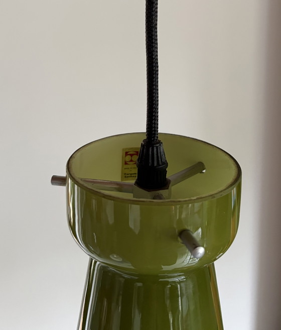 Image 1 of Lampada a sospensione Targetti Sankey in vetro opalino verde