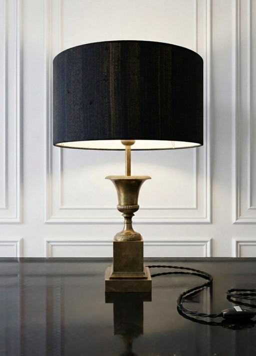 "Medici Vase" Bronze Table Lamp by Maison Charles, France