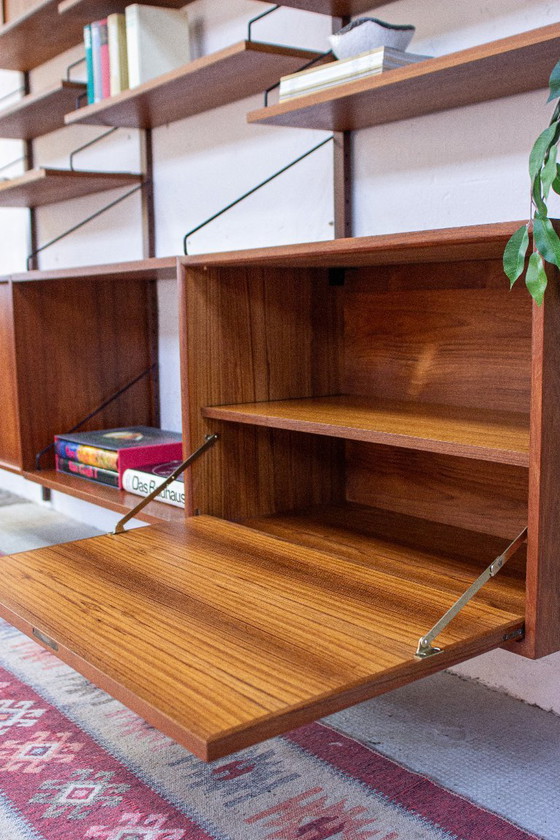 Poul Cadovius Cado Royal wandplank, plankensysteem, dressoir, vintage teakhout, Deens design, mid-century (photo 15 of 25)