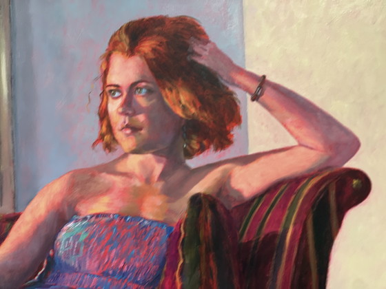 Image 1 of Riproduzione Giclée del dipinto a olio "Attesa"