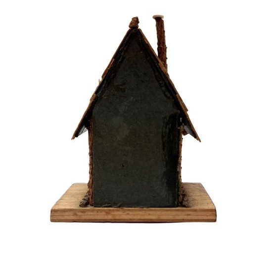 Image 1 of Cottage in legno in miniatura fatto a mano in stile vintage - Arredamento rustico per la casa