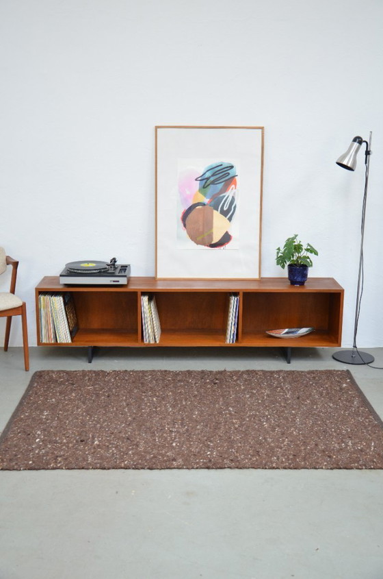 Image 1 of Open sideboard vintage vinyl walnut 70s lowboard phono HiFi